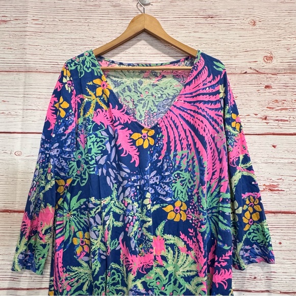 Lilly Pulitzer Erin Dress in Indigo All A Glow Sz XL - Picture 7 of 13
